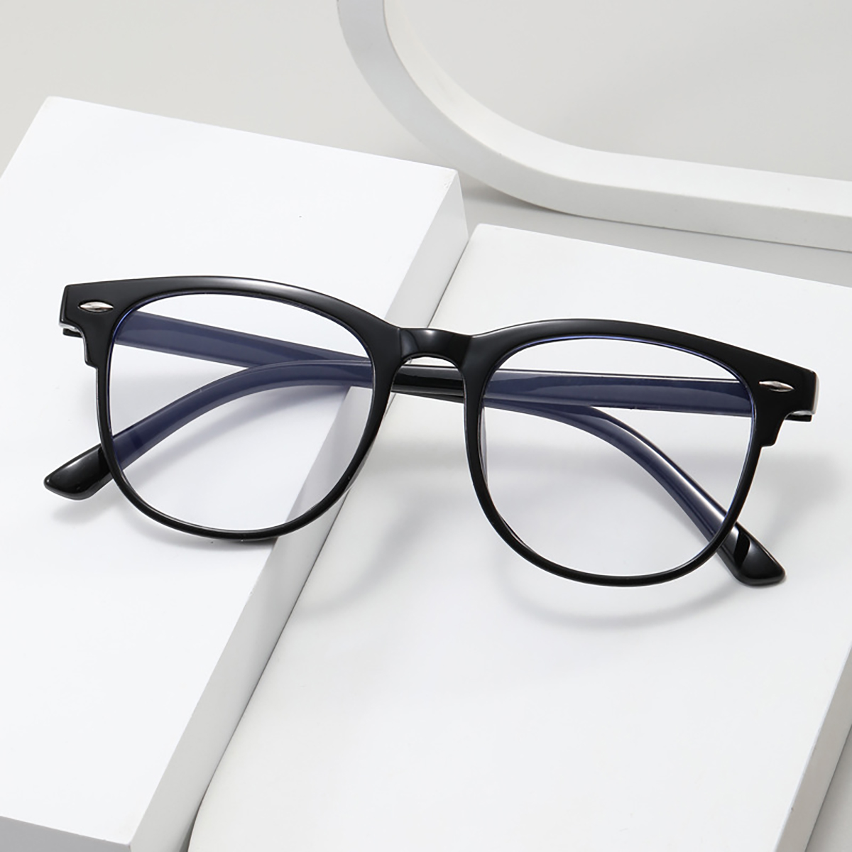 Gaming Glasses Blue - 남녀공용 투명 컴퓨터 안경 프레임, 안티