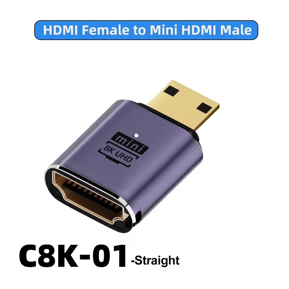 Gaming Speaker 2.1 - 미니 HDMI 남성-여성 어댑터 4K 8K