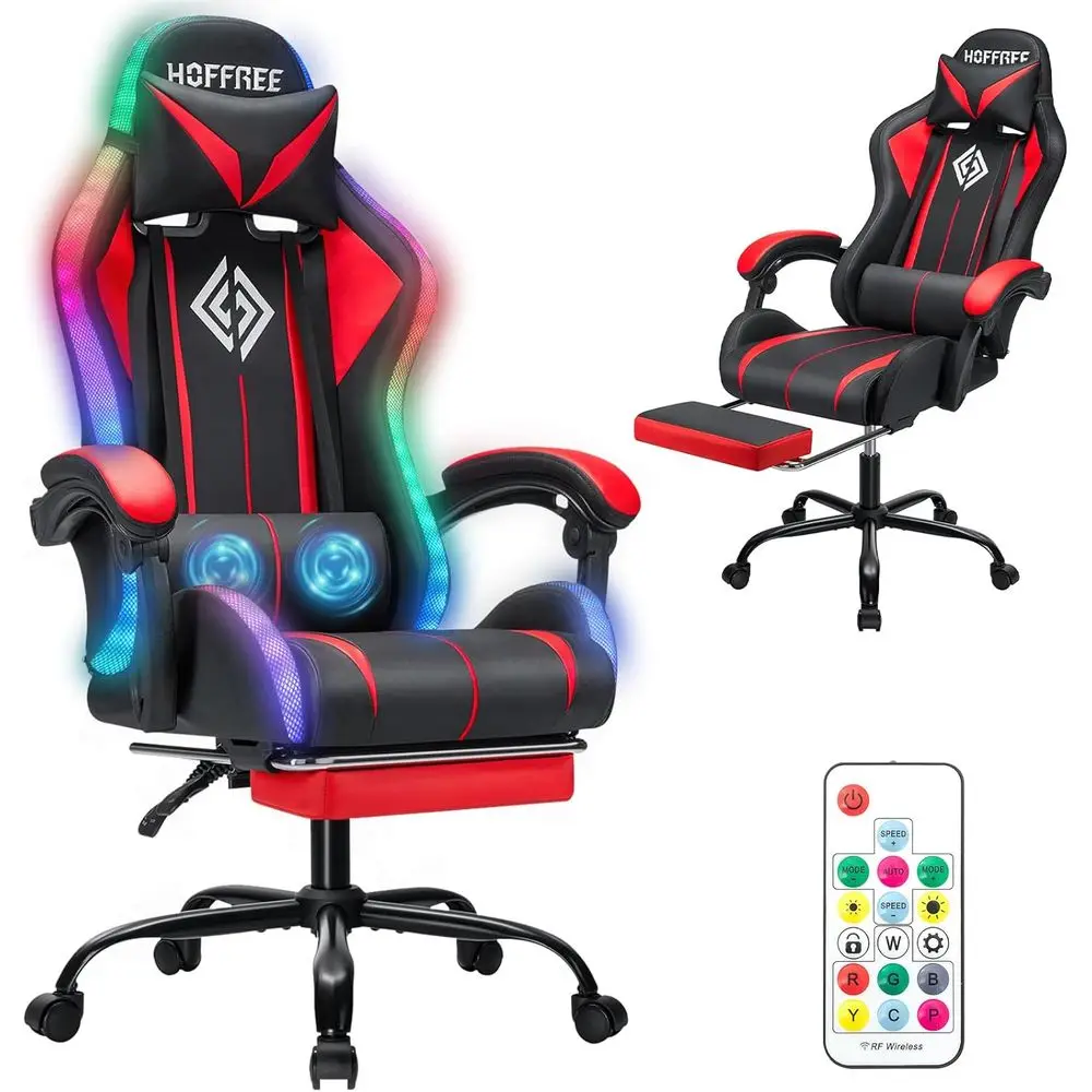 LED RGB 조명, 조절 가능한 요추 지지대 및 연결 - Rgb Gaming Chair 리뷰 및 가격