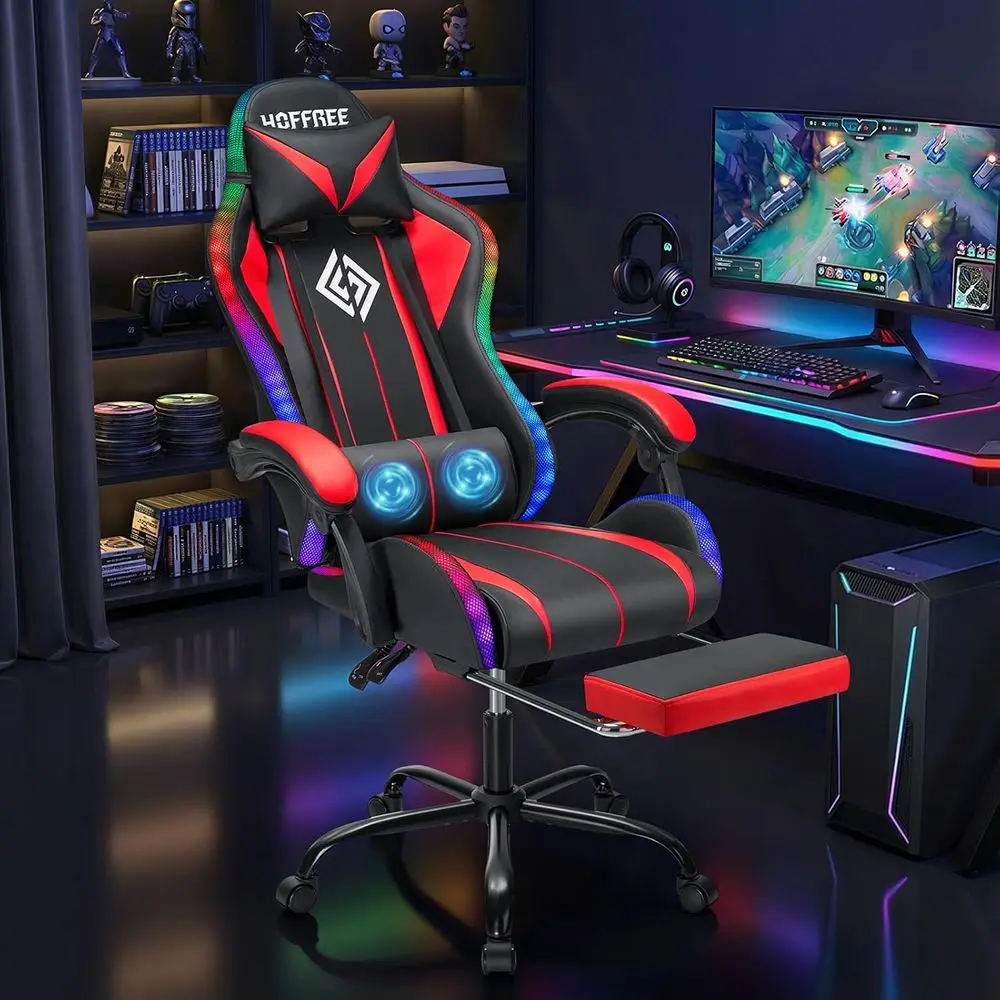 LED RGB 조명, 조절 가능한 요추 지지대 및 연결 - Rgb Gaming Chair 리뷰 및 가격