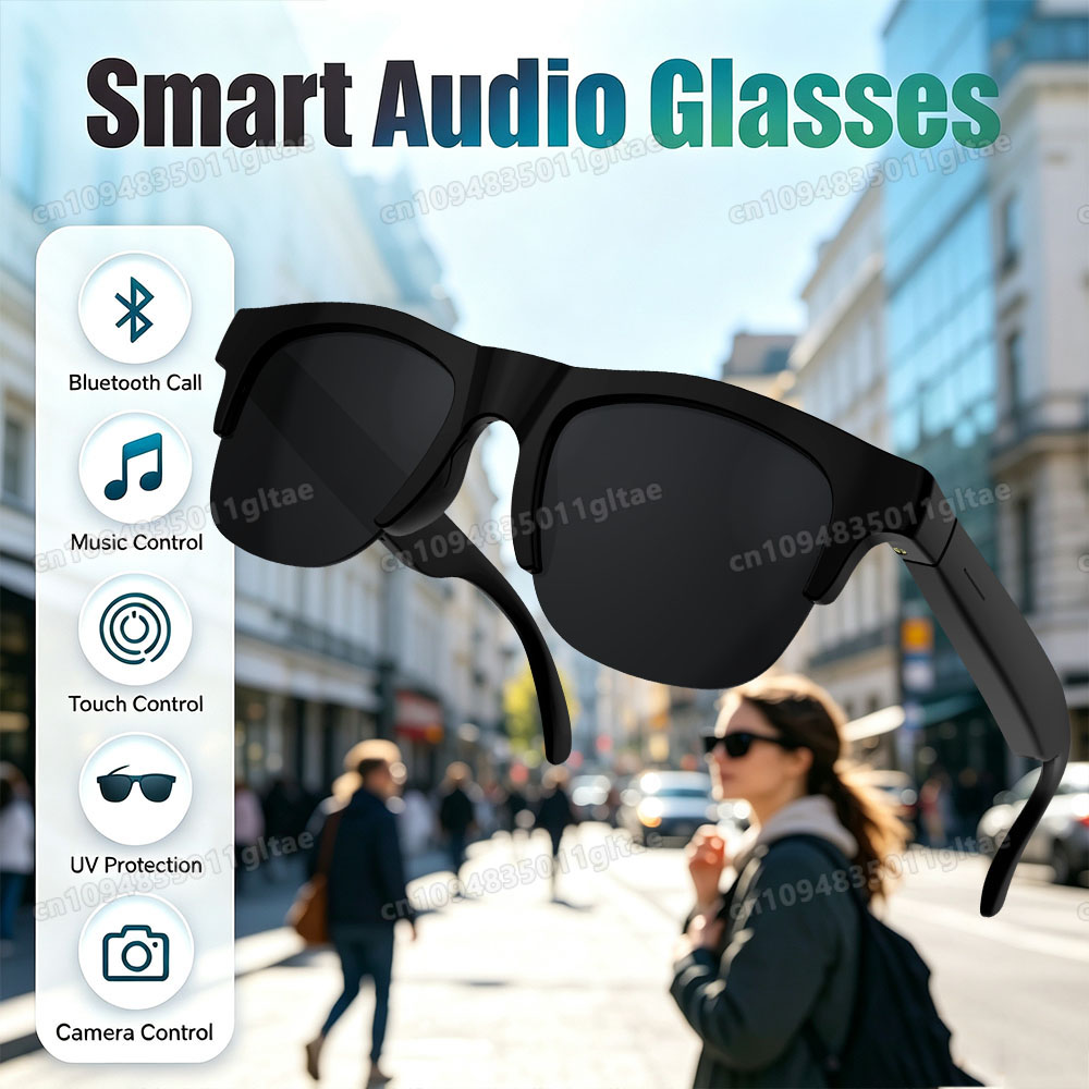 새로운 스마트 안경 V5.3 블루투스 통화 고품질 헤드 - Gaming Glasses Blue 리뷰 및 가격