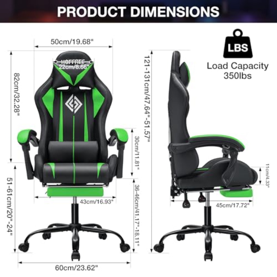 컴퓨터용 게이밍 의자, PU 가죽 소재, 녹색, 내장형 - Rgb Gaming Chair 리뷰 및 가격