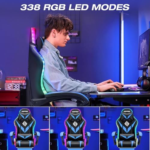 마사지 기능과 발 받침대가 있는 RGB 게이밍 의자 | - Rgb Gaming Chair 리뷰 및 가격