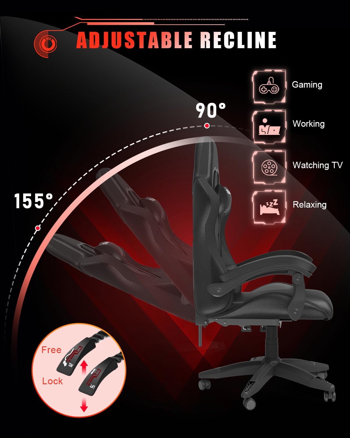 어린이 및 성인용 RGB LED 조명 게이밍 의자 (블 - Rgb Gaming Chair 리뷰 및 가격