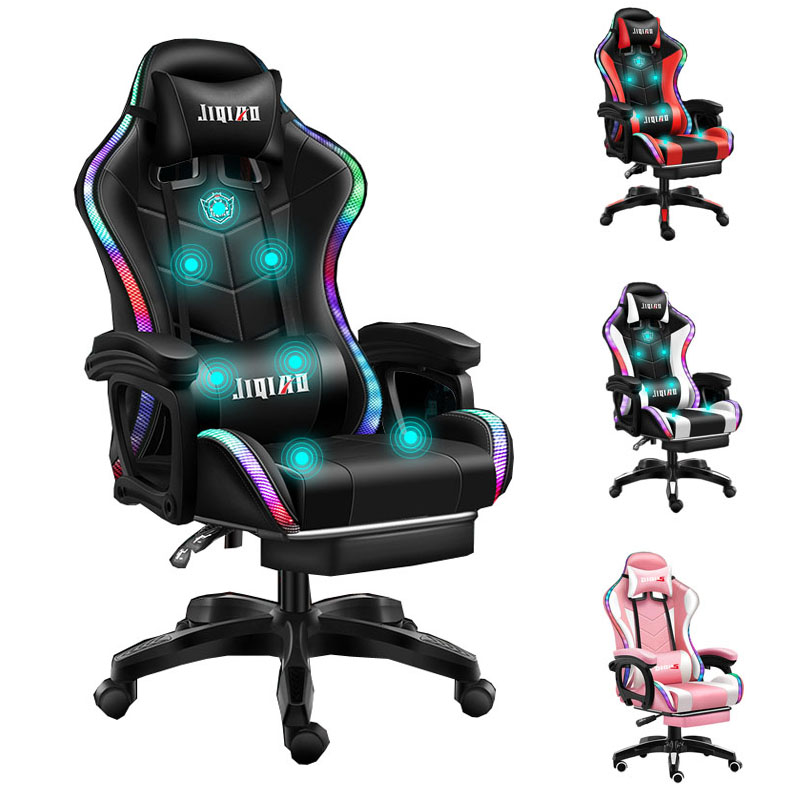 도매 좋은 가격 회전 흰색 Pu 가죽 레이싱 마사지 게 - Rgb Gaming Chair 리뷰 및 가격