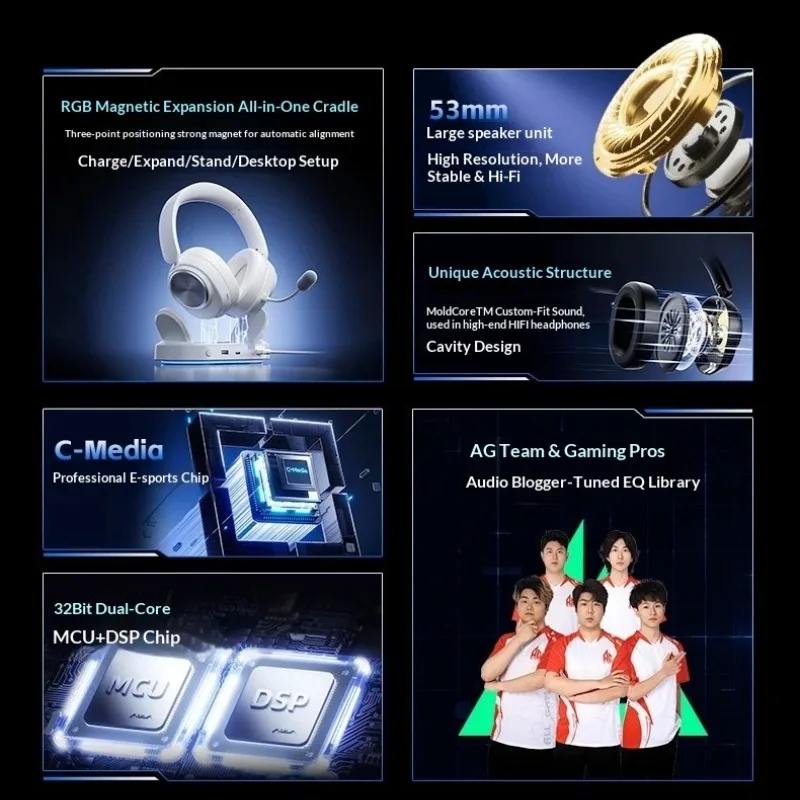 AULA G7 Pro V2 오버이어 헤드폰, 6가지 연 - Video Gaming & Esports Usd Acc 리뷰 및 가격