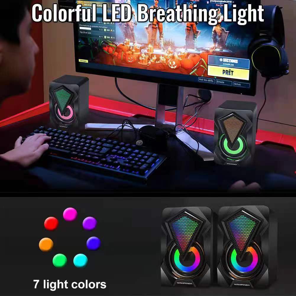 RGB 조명 컴퓨터 스피커 서브우퍼 유선 게이밍 오디오 - Gaming Speaker 2.1 리뷰 및 가격
