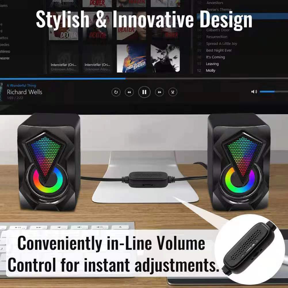 RGB 조명 컴퓨터 스피커 서브우퍼 유선 게이밍 오디오 - Gaming Speaker 2.1 리뷰 및 가격