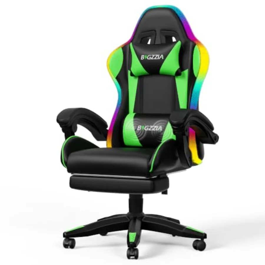 성인/어린이를 위한 발 받침대와 허리 마사지 기능이 있 - Rgb Gaming Chair 리뷰 및 가격