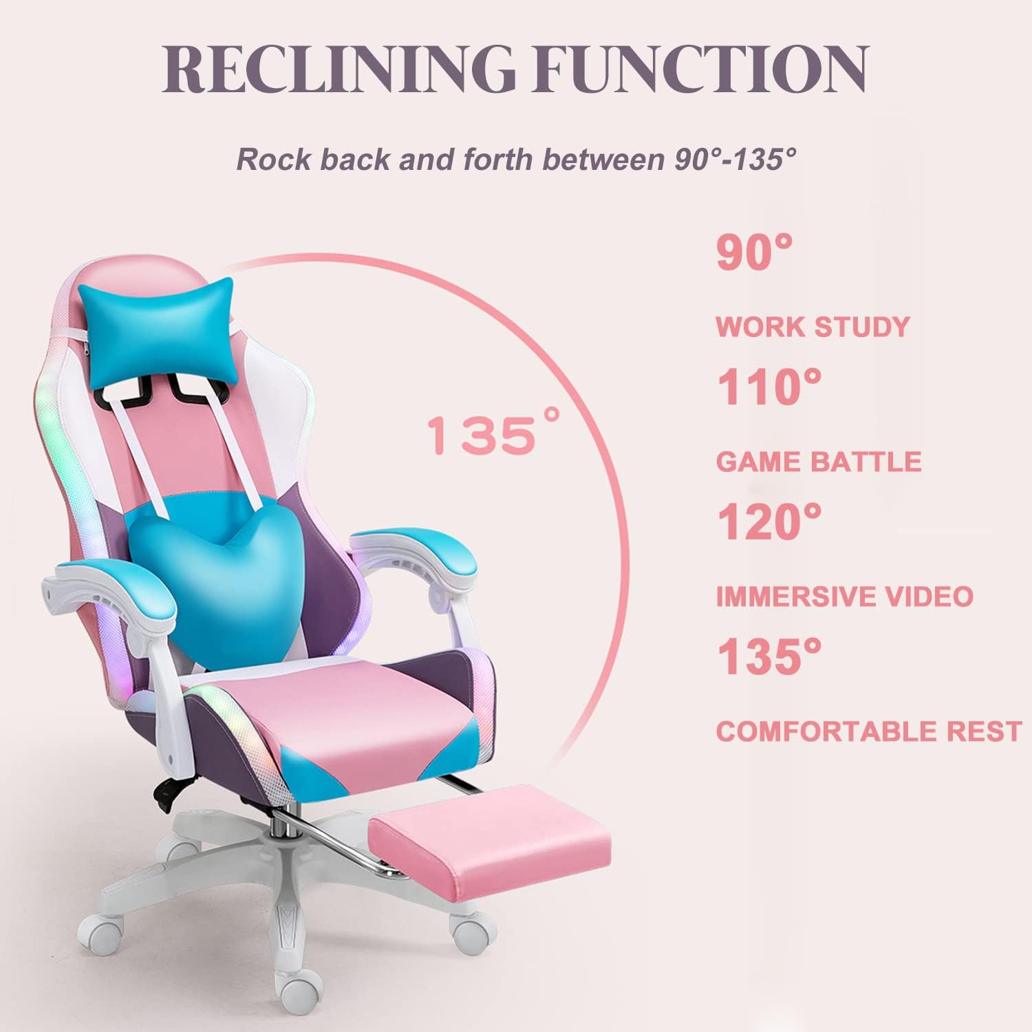 성인용 RGB LED 게임 의자, 스피커가 있는 인체공 - Rgb Gaming Chair 리뷰 및 가격